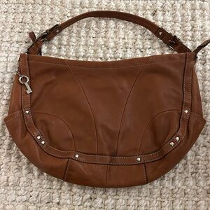Fossil Tan Leather Hobo Bag